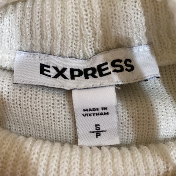 Express Balloon shoulder turtleneck sweater long sleeve top - Picture 4 of 6